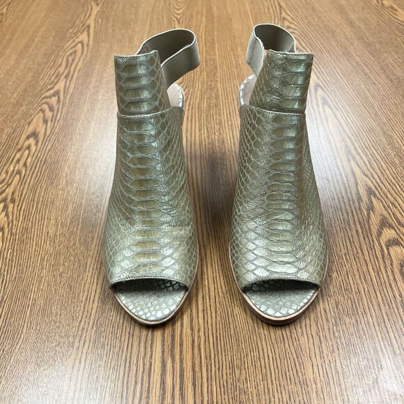 Donald J Pliner Khloe Slingback Booties Clogs‎ Shoes Size 10M High platform Gold - Picture 3 of 11